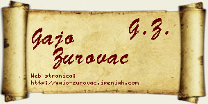 Gajo Zurovac vizit kartica